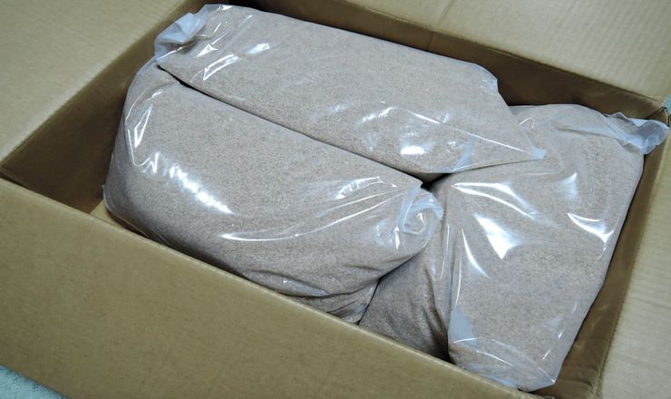 10キロずつ小分けされた玄米