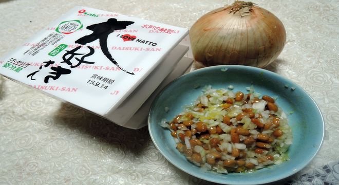 タマネギと納豆