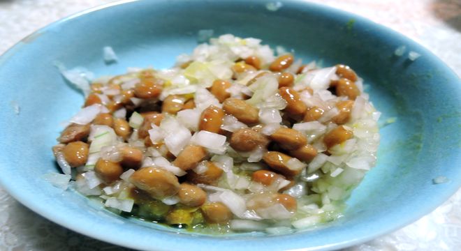 玉ネギ納豆
